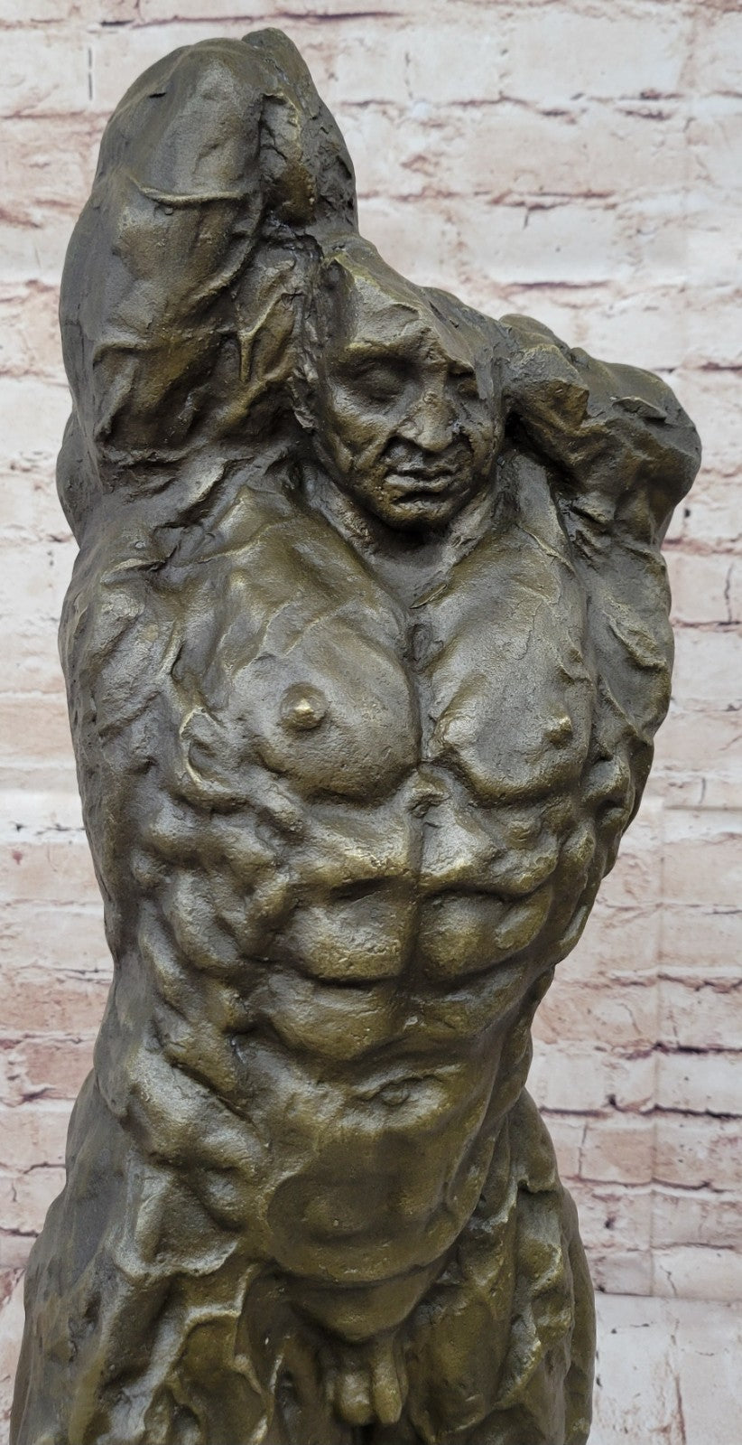 Handcrafted bronze sculpture SALE Mod Century Mid Torso Abstract Figure Figurine