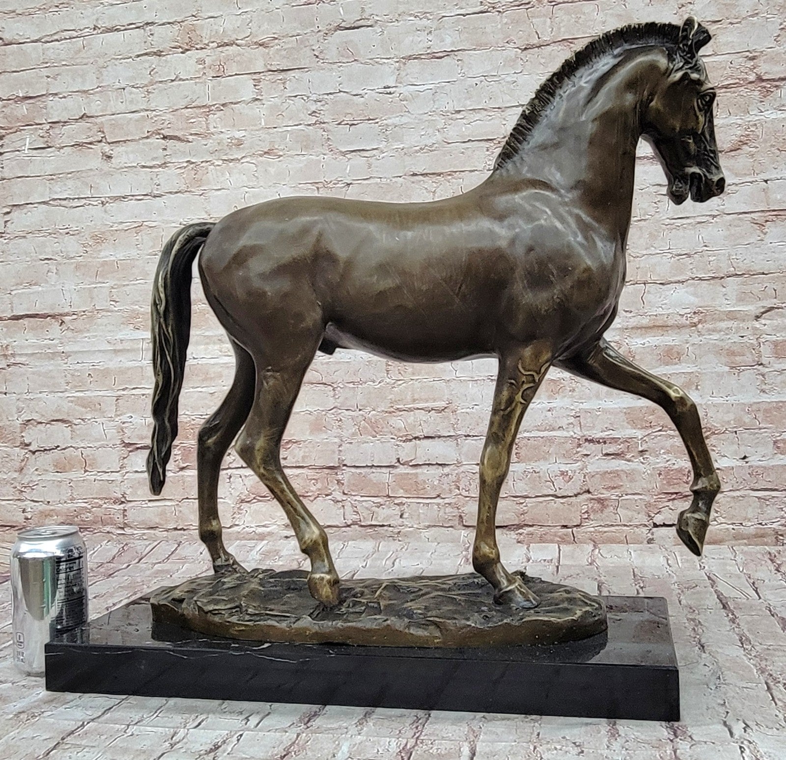 Large 58 Lbs Mene Racing Horse Stallion Bronze SCulpture Hot Cast Figure Decor