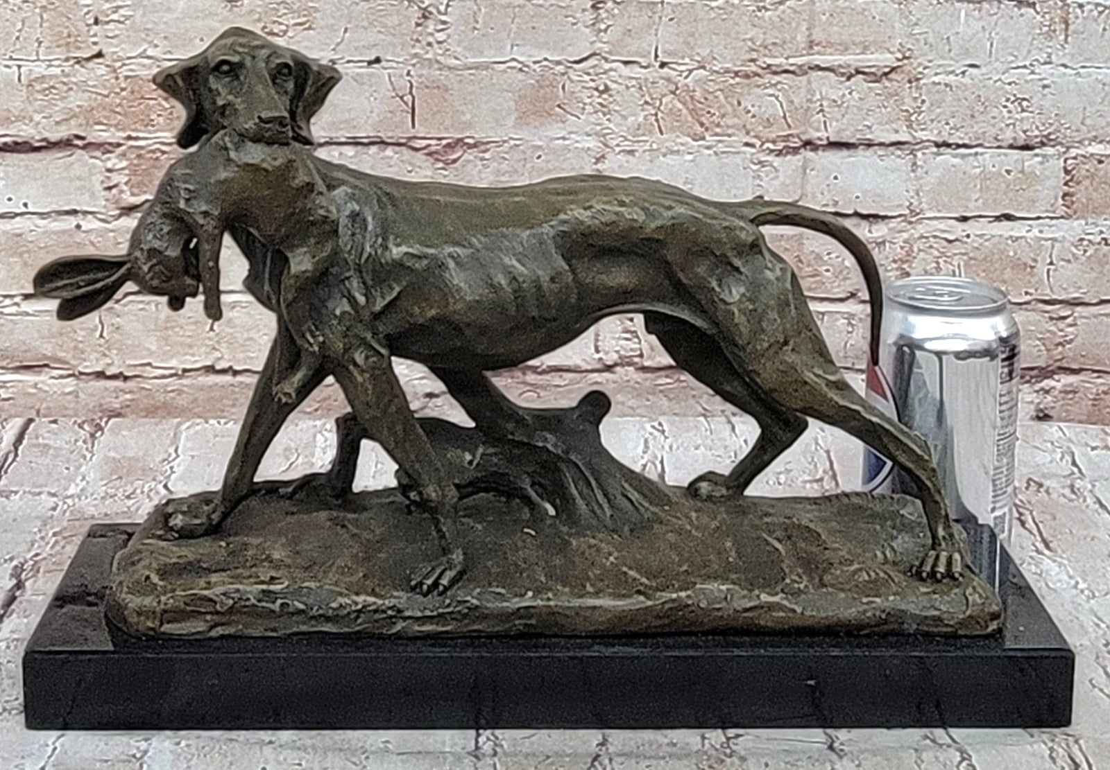 Real Bronze Metal Statue Retriever Hunting Dog Farm Friend Canine Sculpture Sale