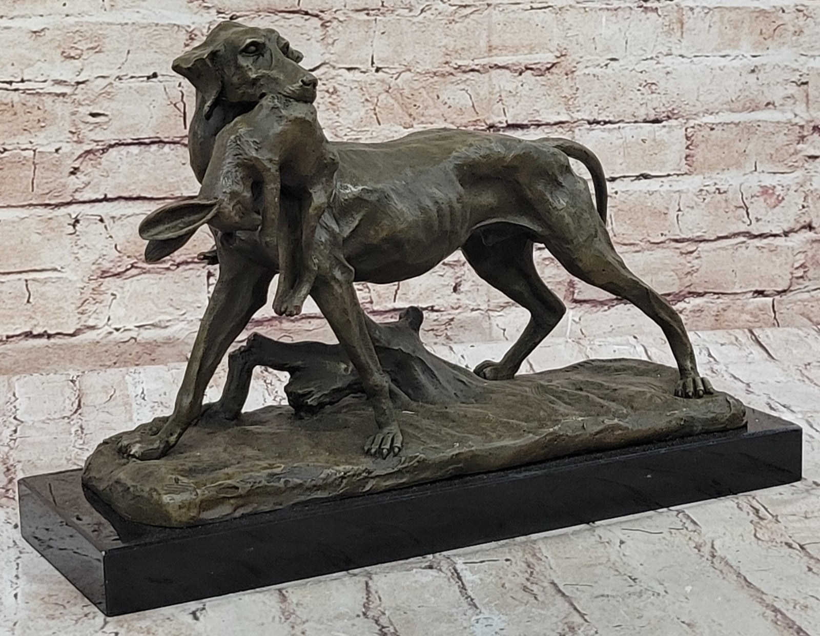 Real Bronze Metal Statue Retriever Hunting Dog Farm Friend Canine Sculpture Sale