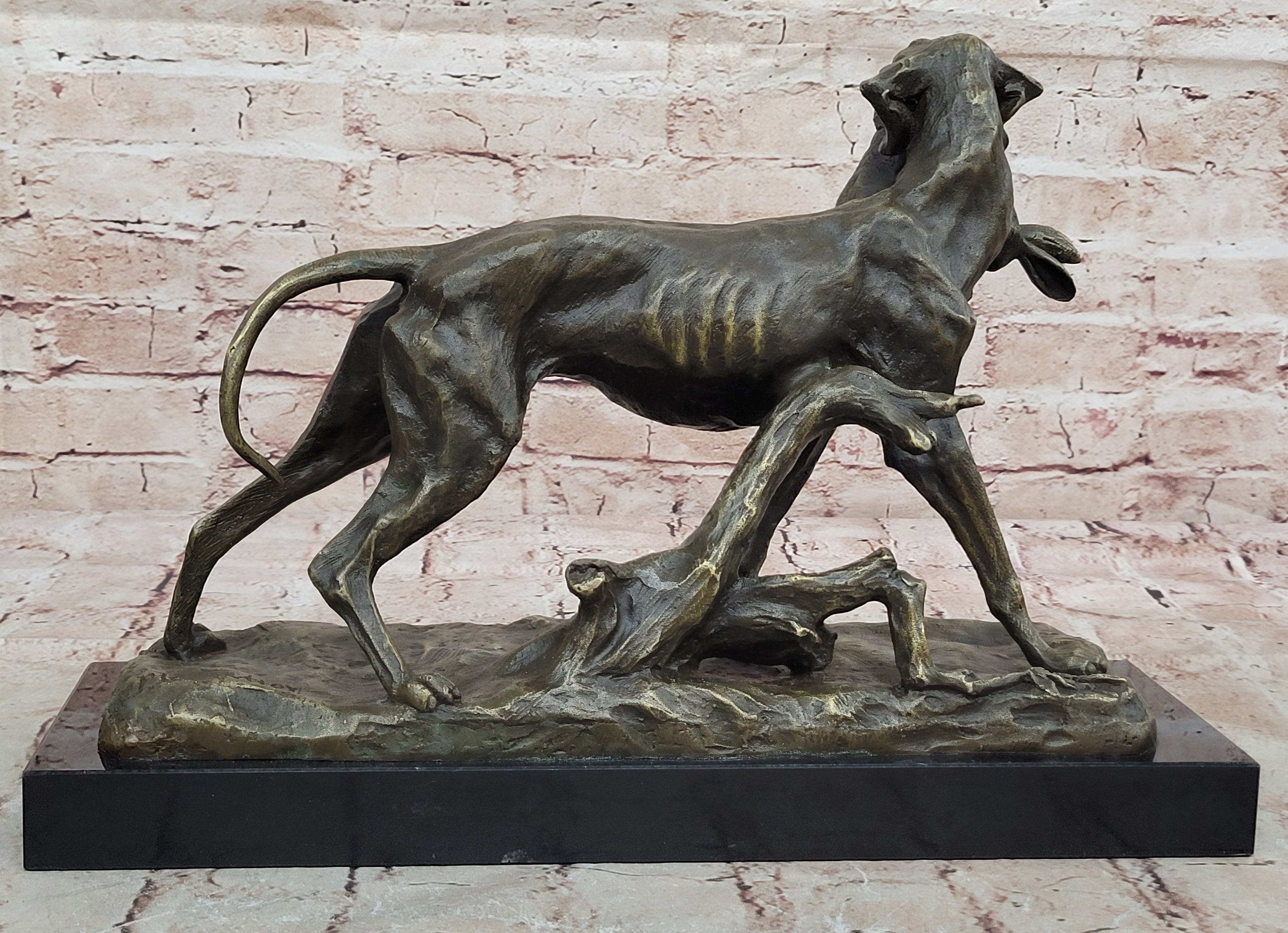 Real Bronze Metal Statue Retriever Hunting Dog Farm Friend Canine Sculpture Sale