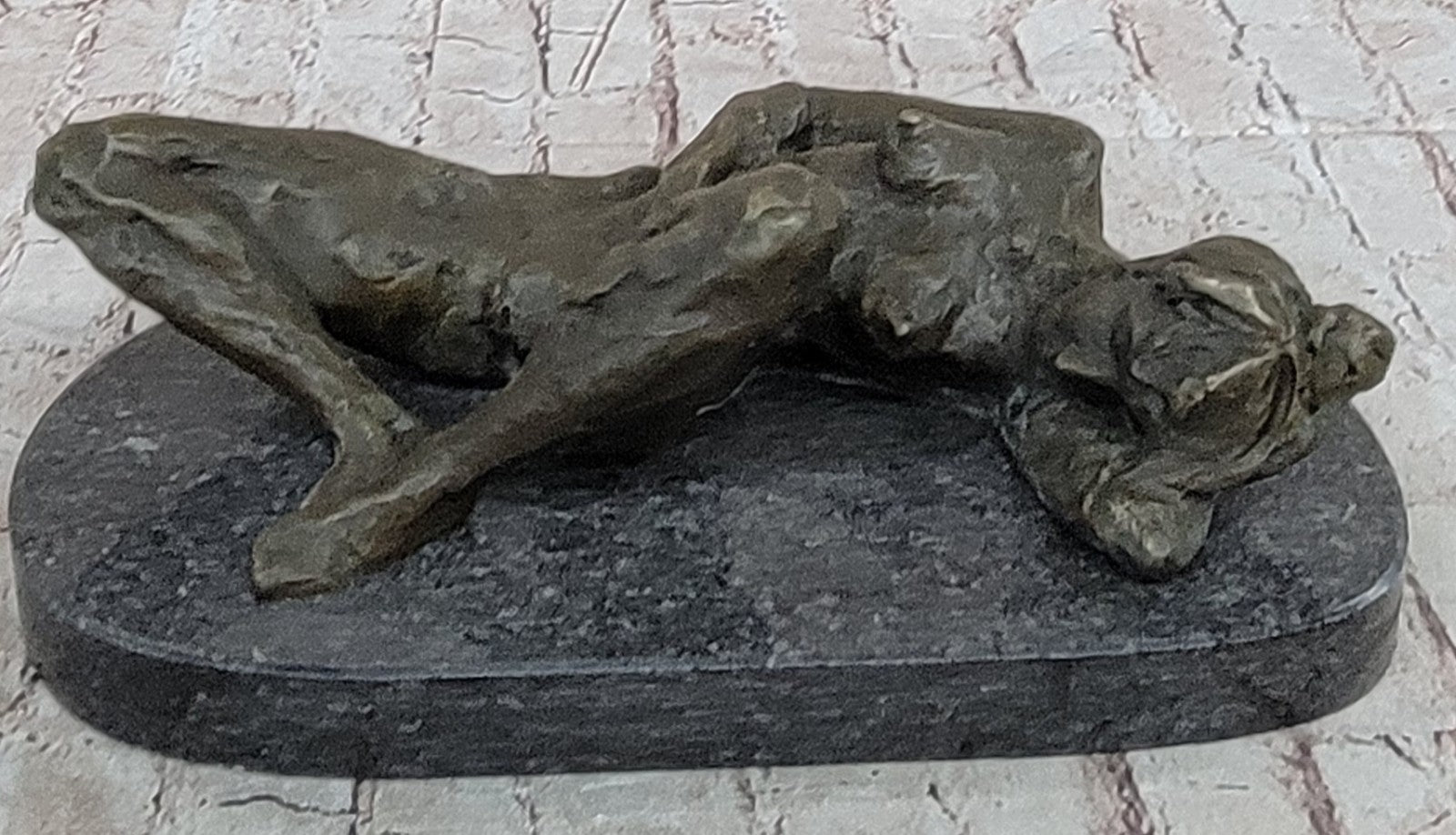 Bronze Sculpture Nude Erotic Female Art Deco Lost Wax Hot Cast Marble Base Gift