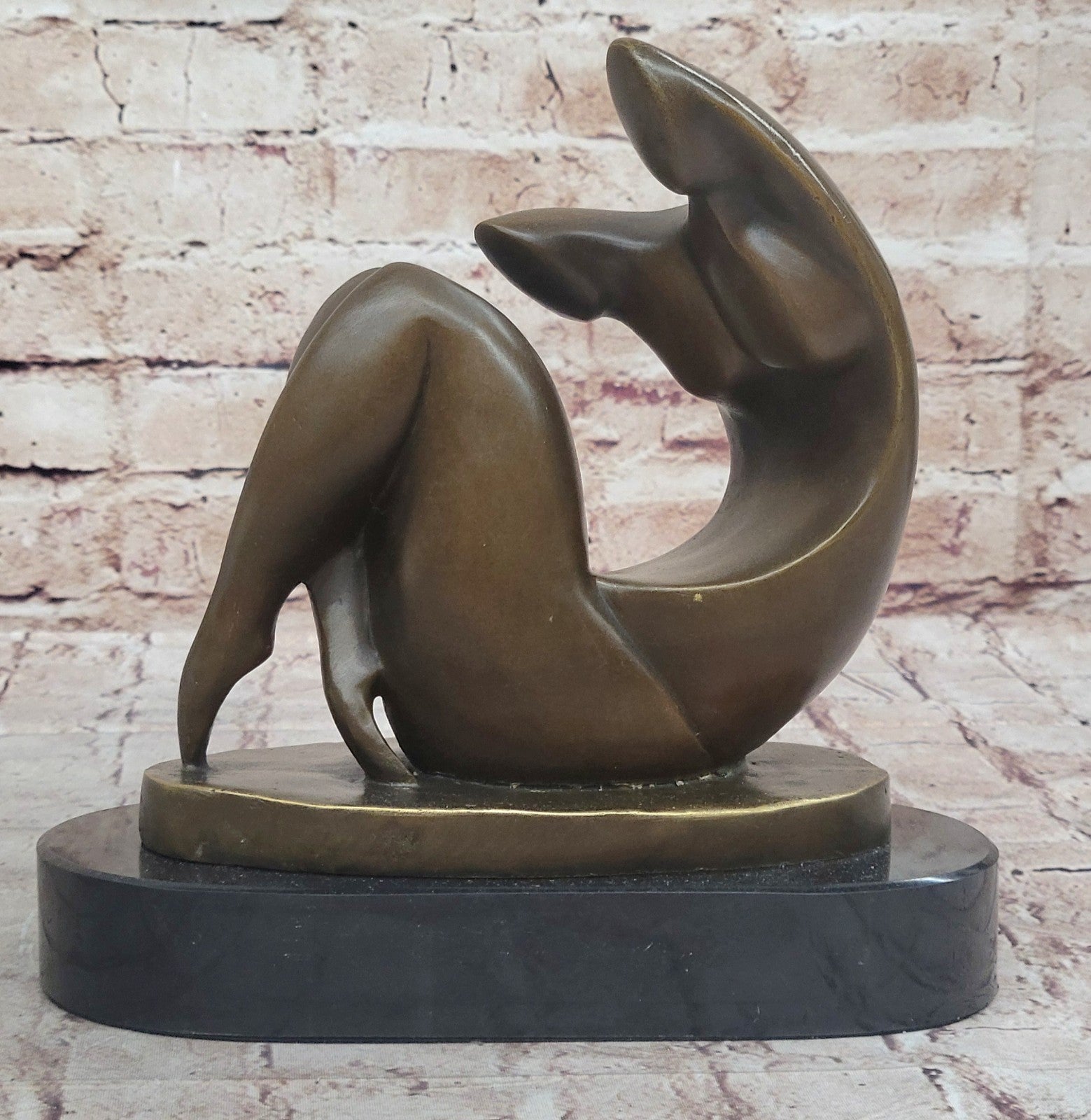 Expressive Female Form: Abstract Bronze Sculpture by Darvish Original Artwork Tribute