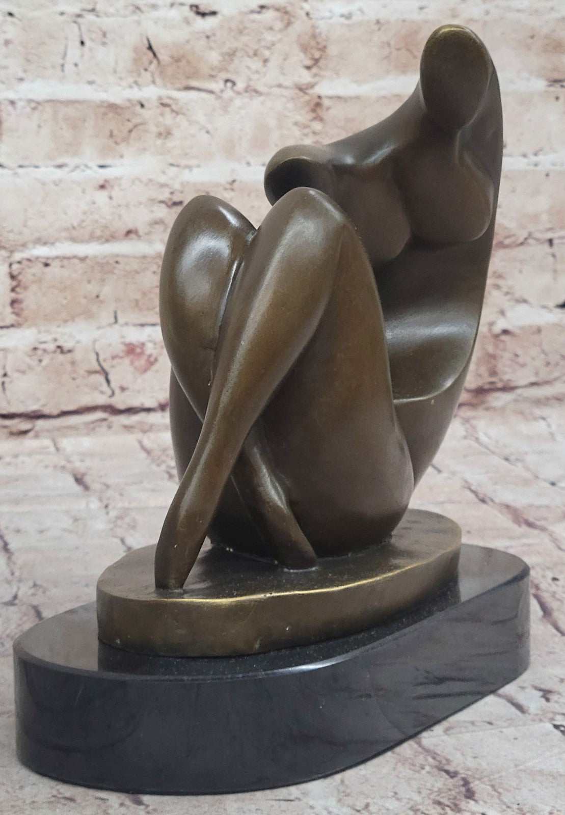 Expressive Female Form: Abstract Bronze Sculpture by Darvish Original Artwork Tribute