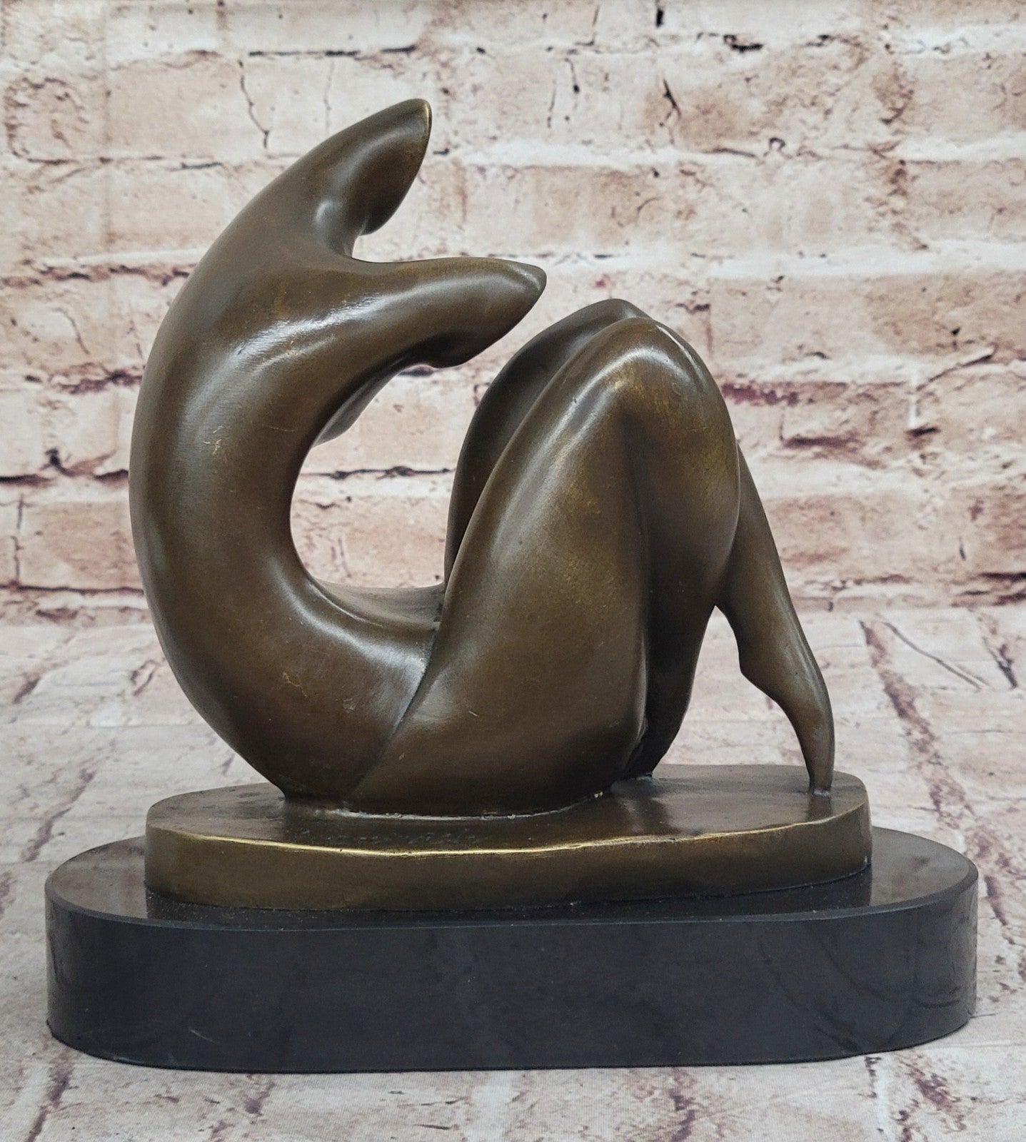 Expressive Female Form: Abstract Bronze Sculpture by Darvish Original Artwork Tribute