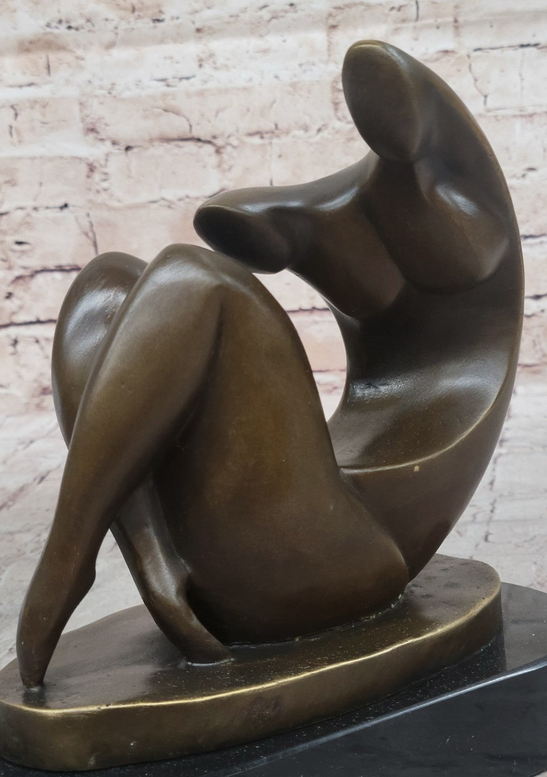 Expressive Female Form: Abstract Bronze Sculpture by Darvish Original Artwork Tribute