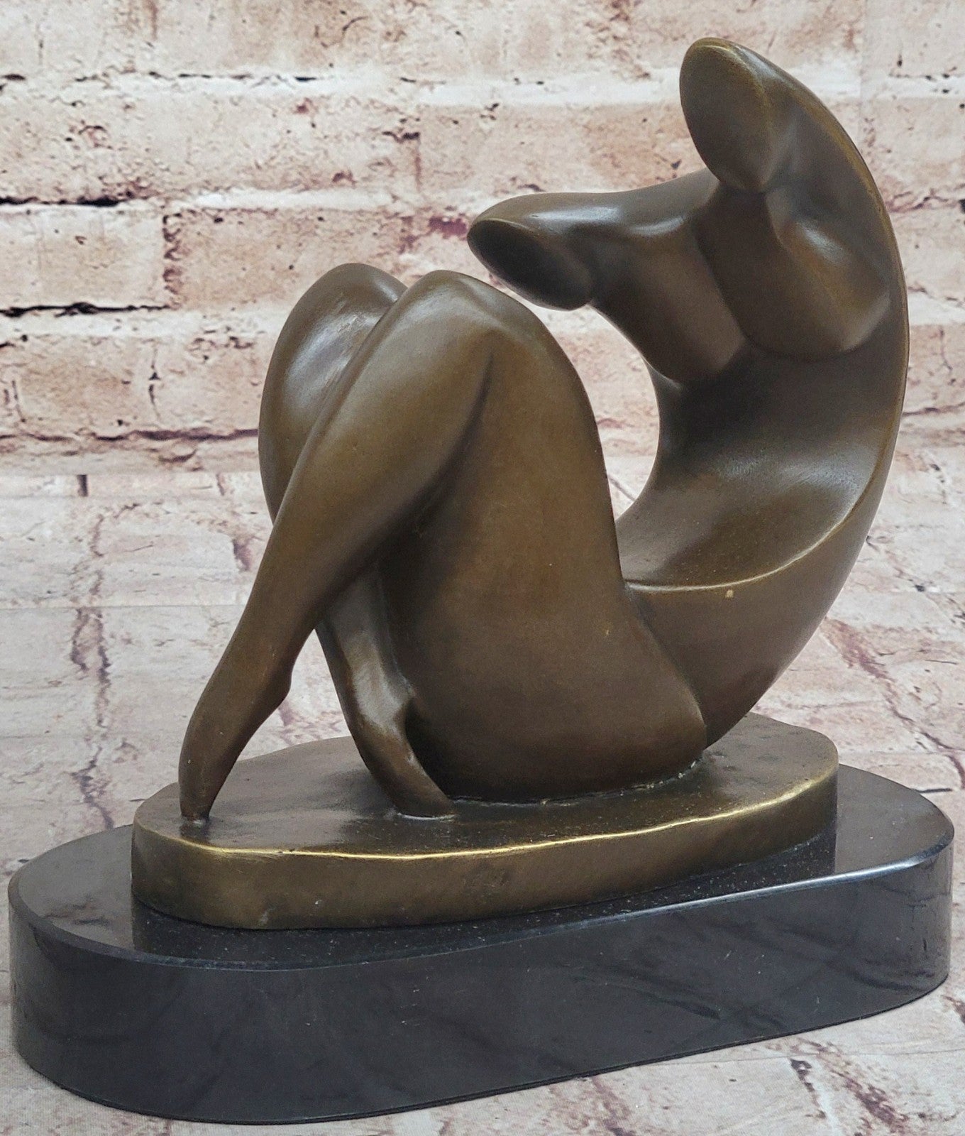 Expressive Female Form: Abstract Bronze Sculpture by Darvish Original Artwork Tribute