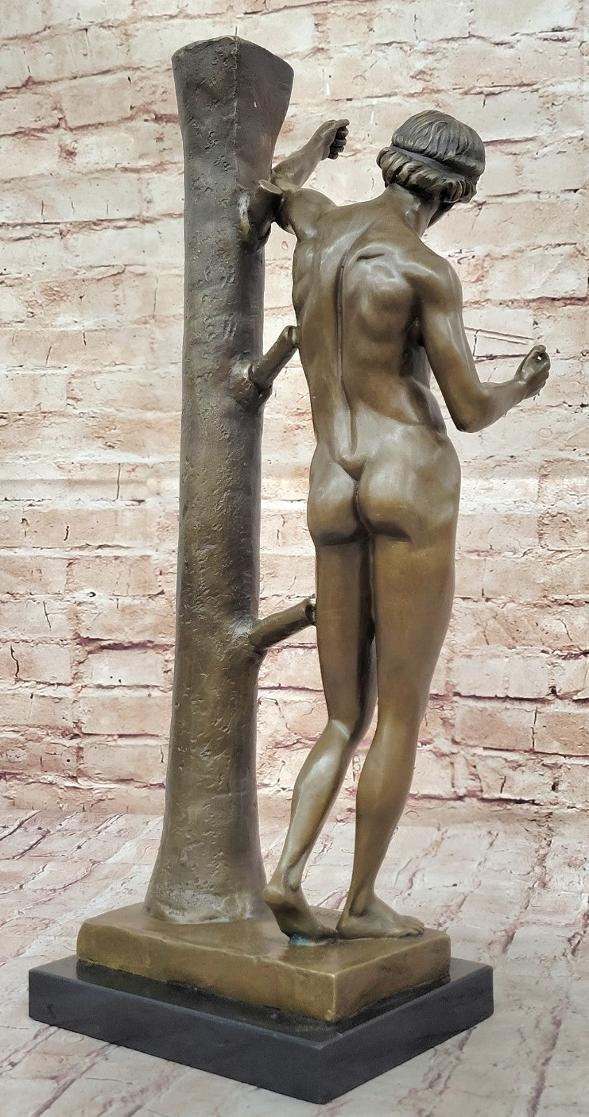 FRENCH GRAND TOUR FIGURAL BRONZE OF A NUDE TORSO ON PEDESTAL NO RESERVE