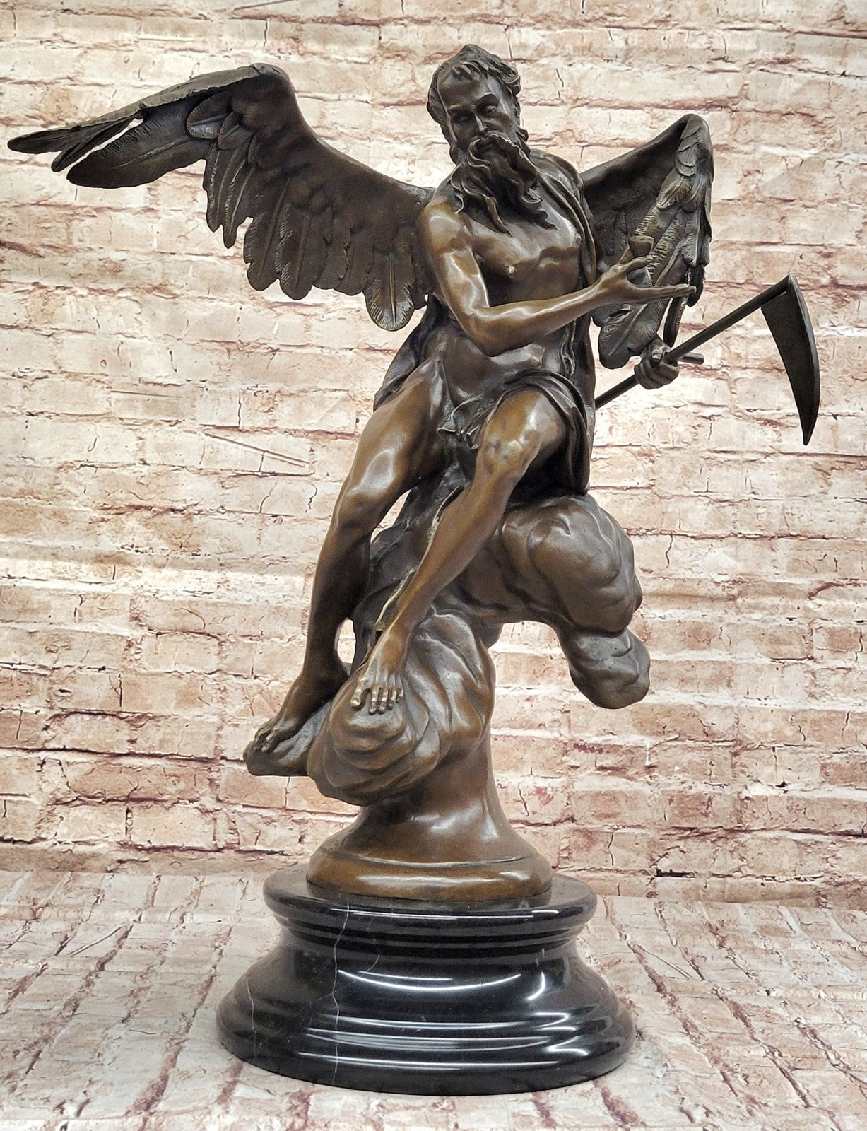 Custom Artwork GRIM REAPER Large Massive Figurine Sculpture -Genuine Bronze Art