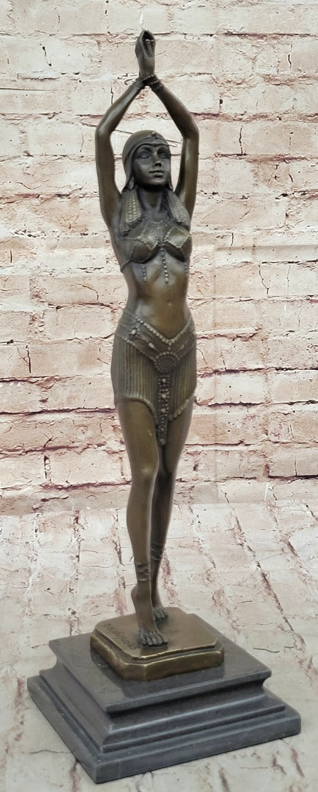 Vintage Chiparus Egyptian Dancer Art Nouveau Real Bronze Figurine LARGE