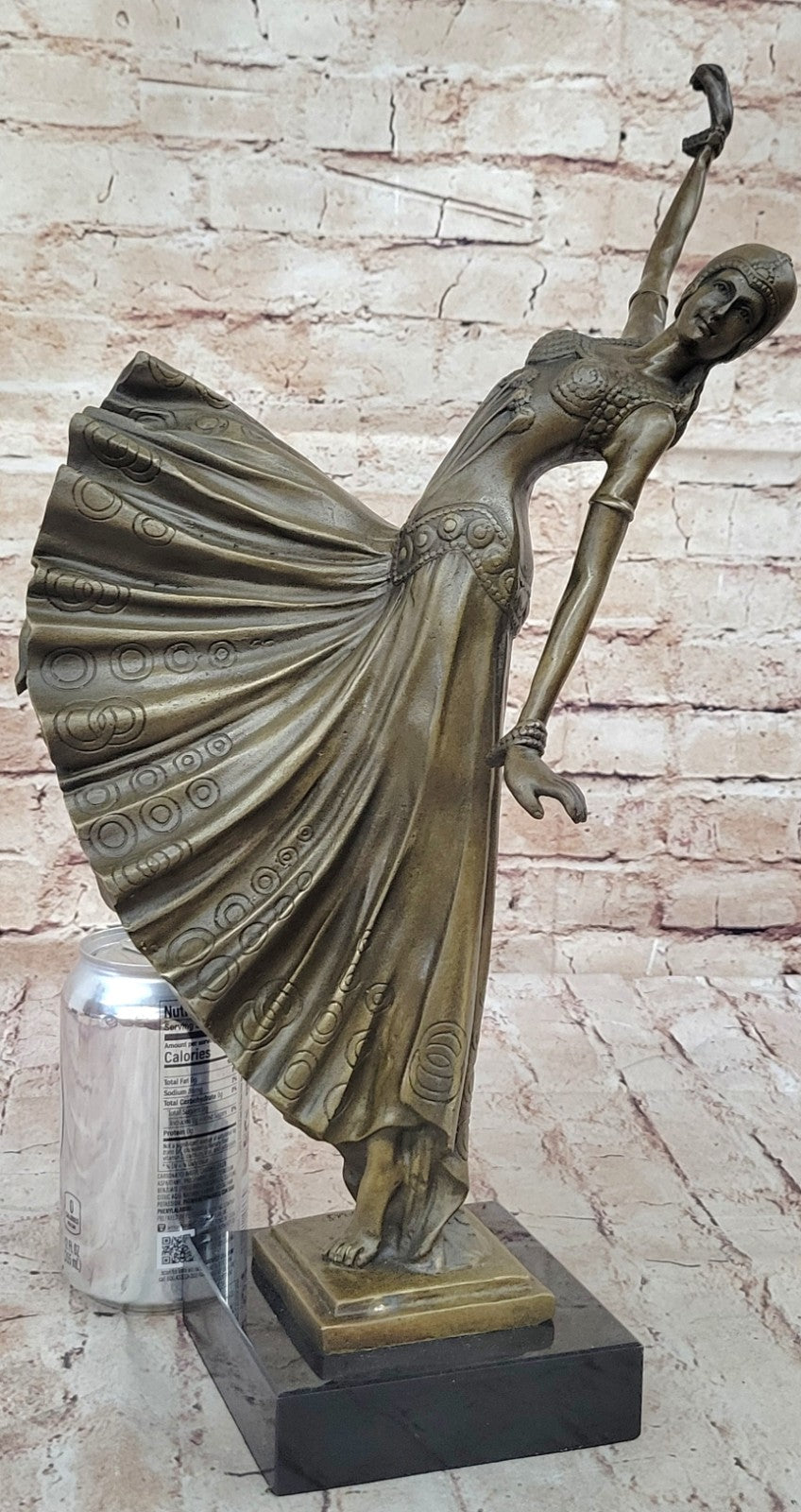 BRONZE SCULPTURE AFTER CHIPARUS CHORUS DANCER SIGNED ART DECOR FIGURINE FIGURE