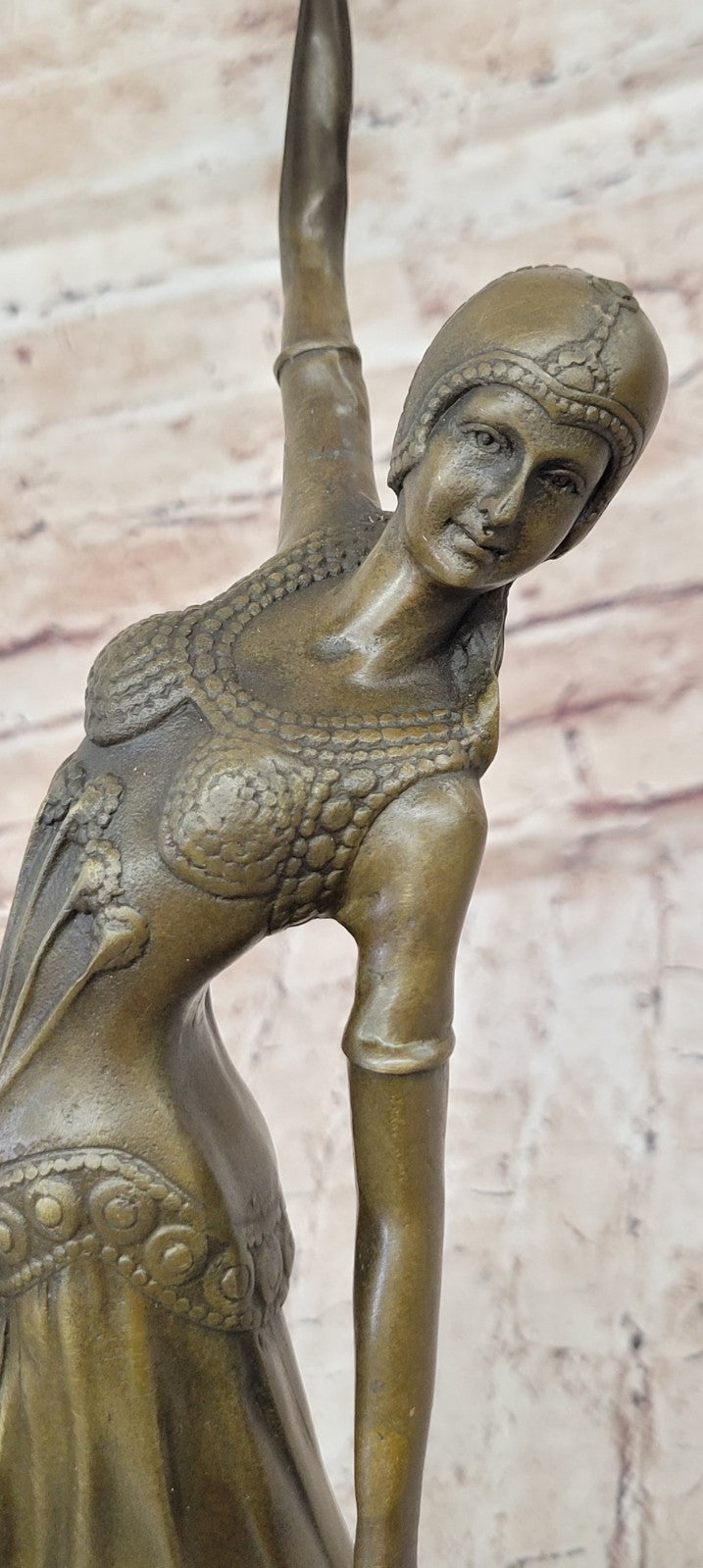 BRONZE SCULPTURE AFTER CHIPARUS CHORUS DANCER SIGNED ART DECOR FIGURINE FIGURE