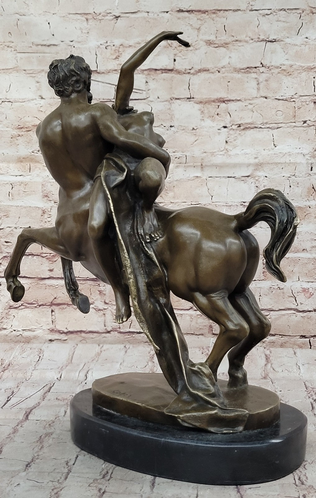 Handcrafted bronze sculpture SALE Woman Nude Abducting Centaurs Clodion
