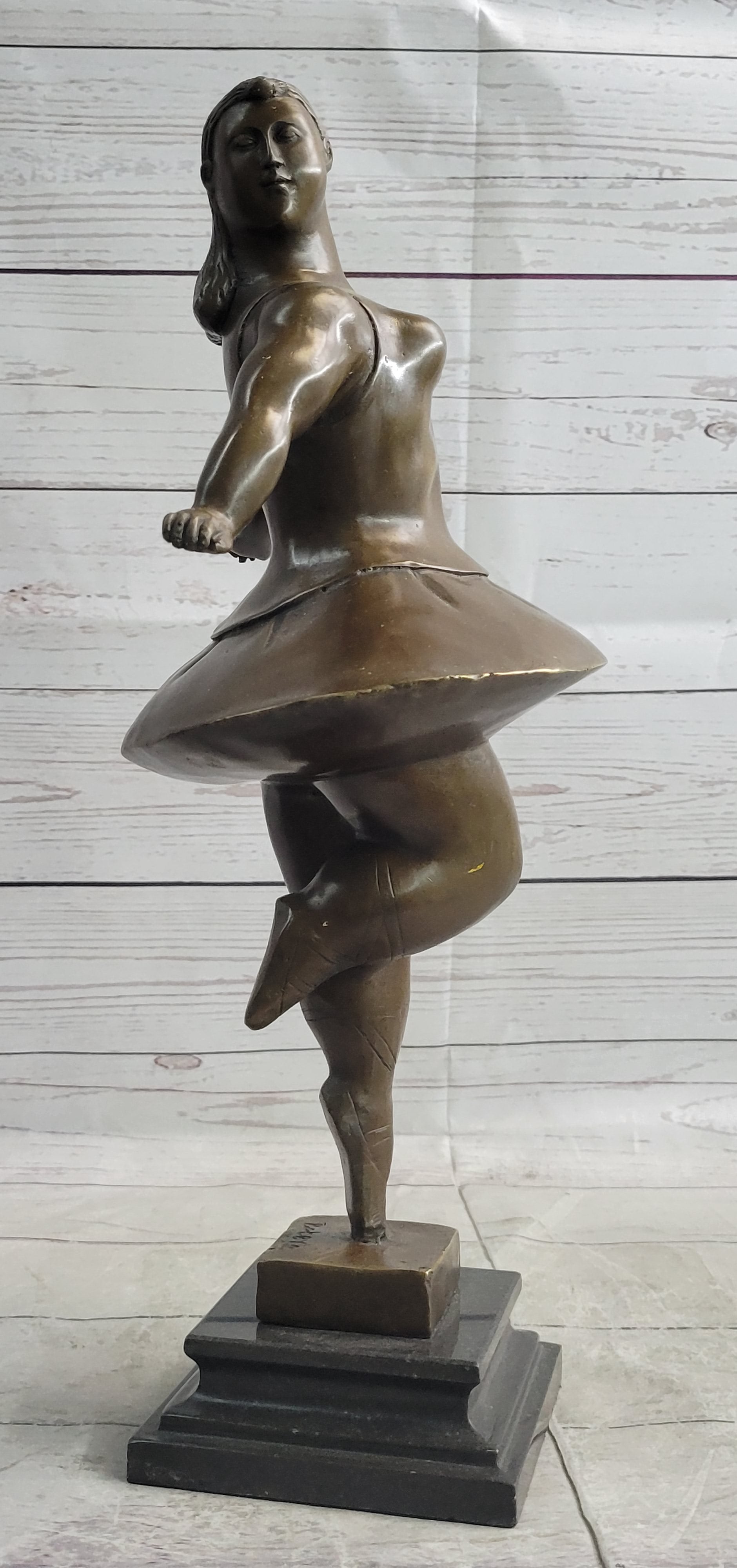 Collectible Art bronze sculpture Contemporary Abstract `Botero` Marble Figurine