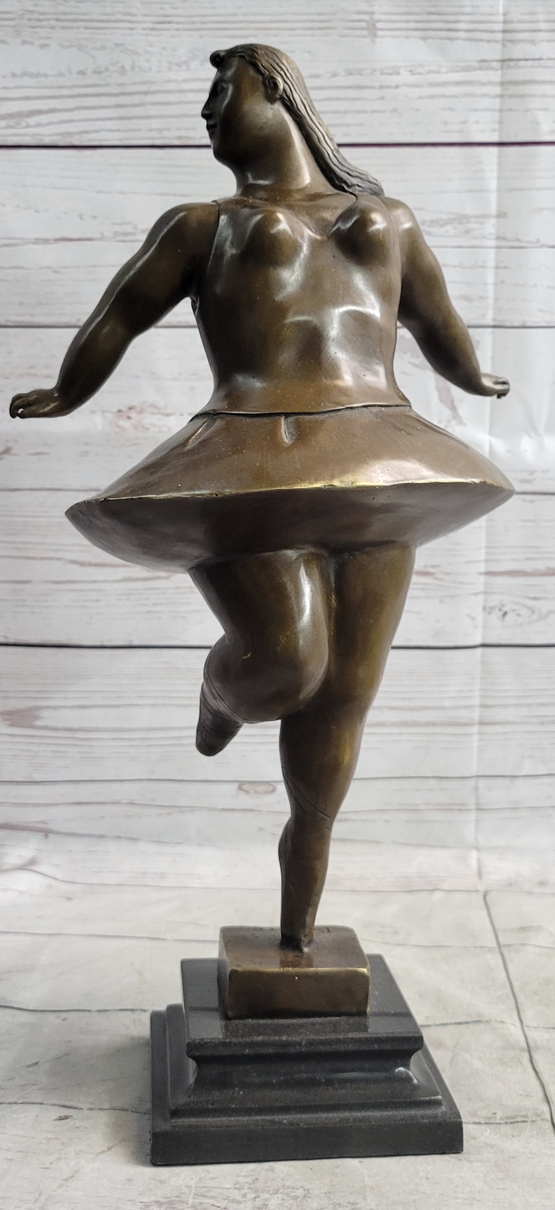 Collectible Art bronze sculpture Contemporary Abstract `Botero` Marble Figurine