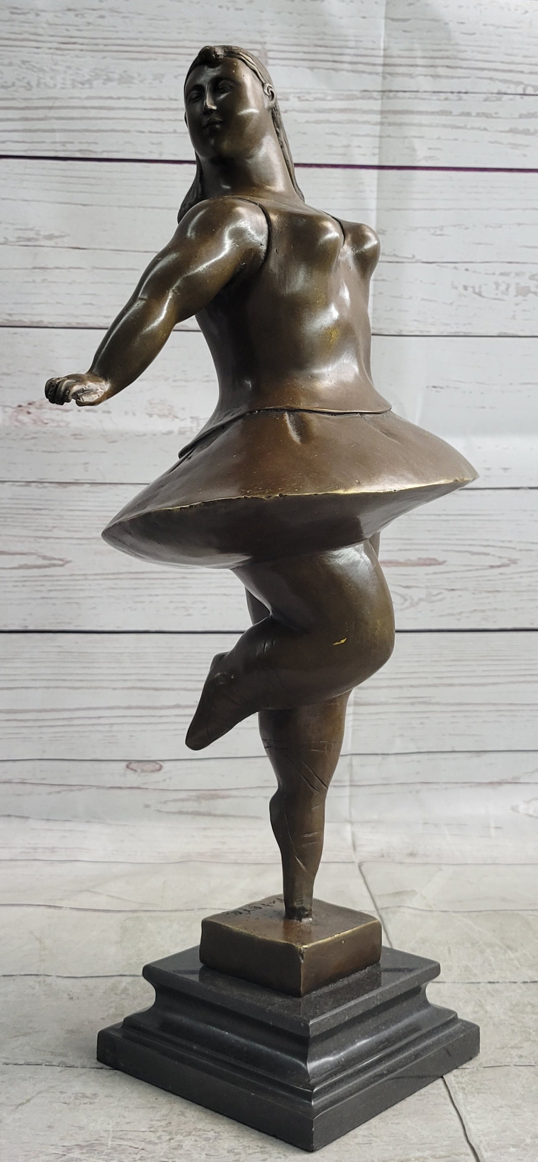 Collectible Art bronze sculpture Contemporary Abstract `Botero` Marble Figurine