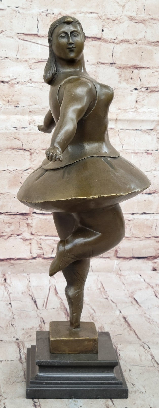 Collectible Art bronze sculpture Contemporary Abstract `Botero` Marble Figurine