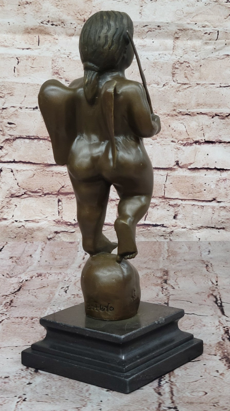 Handcrafted bronze sculpture Nude Angel Standing Tribute Botero Fernando Figure