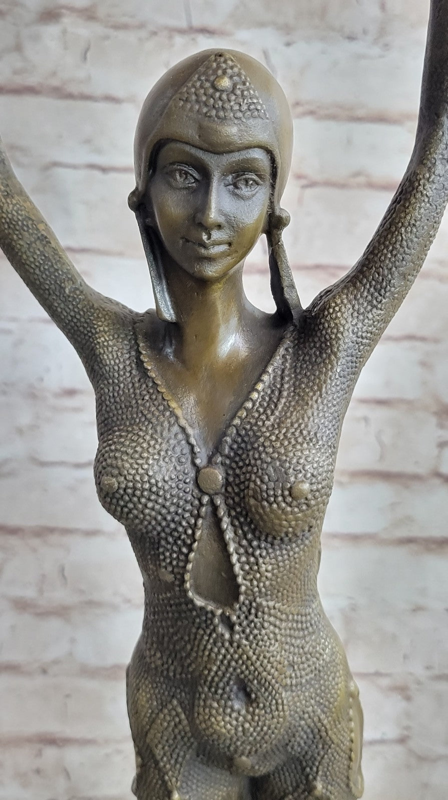 VINTAGE LARGE ART DECO DANCER DIMITRI CHIPARUS BRONZE SCULPTURE SIGNED FIGURE