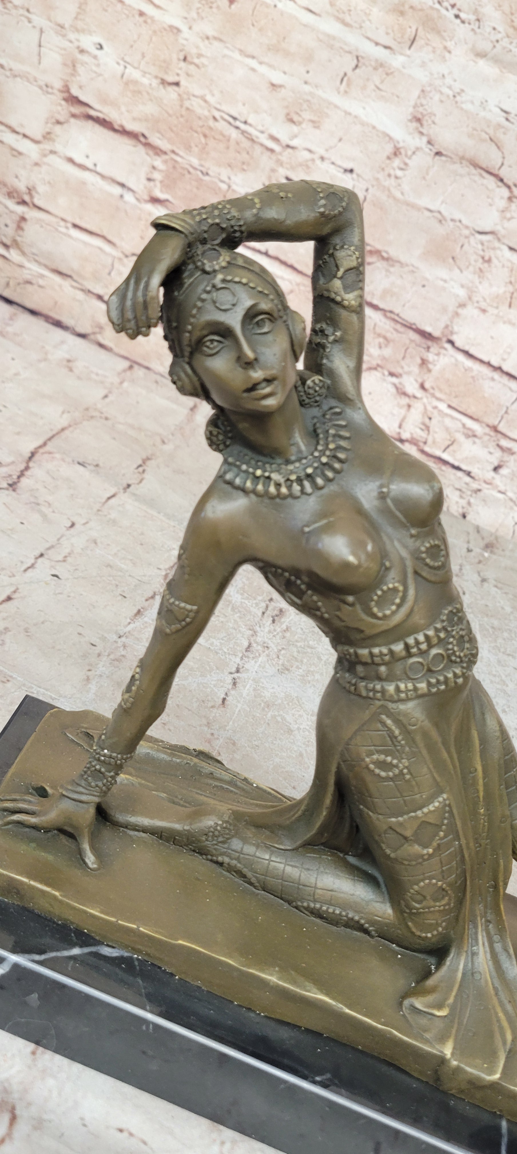 Handcrafted bronze sculpture Nude Culture French And Ballet Russian Chiparus
