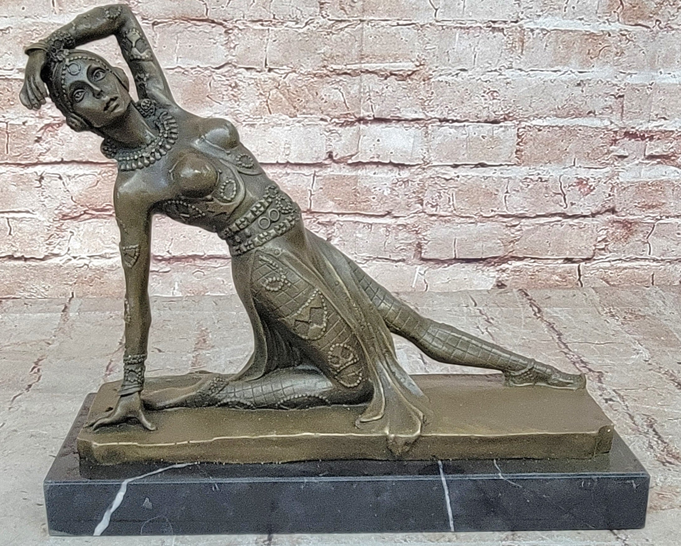 Handcrafted bronze sculpture Nude Culture French And Ballet Russian Chiparus