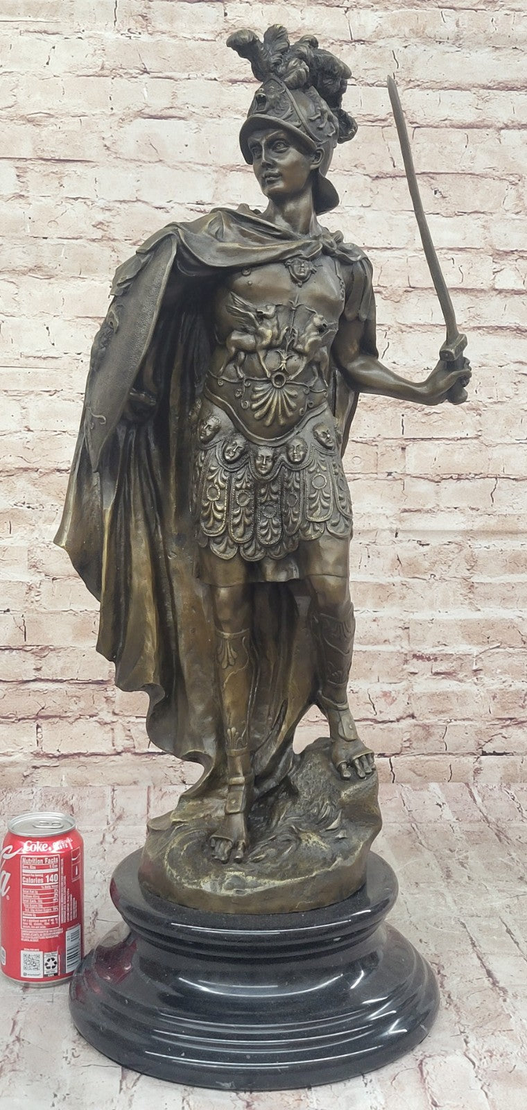 BRONZE STATUE OF MARS PROMINENT MILITARY GODS FIGURINE SCULPTURE WARRIOR FIGURE