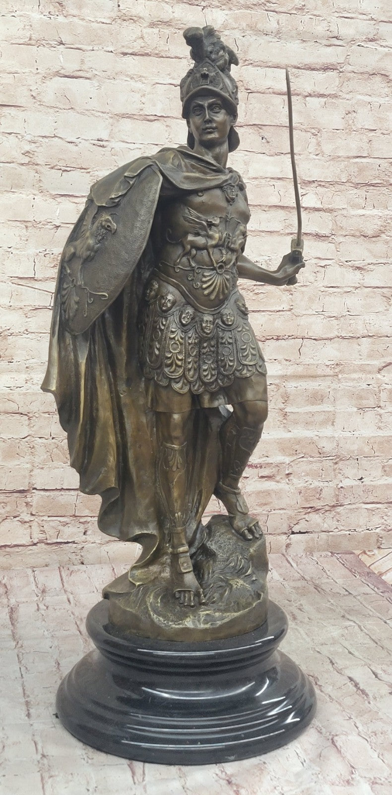 BRONZE STATUE OF MARS PROMINENT MILITARY GODS FIGURINE SCULPTURE WARRIOR FIGURE