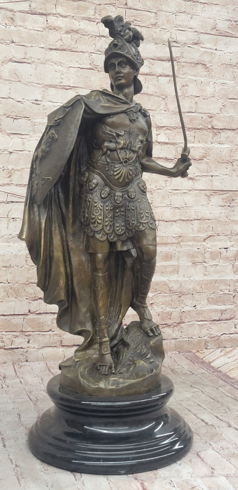 BRONZE STATUE OF MARS PROMINENT MILITARY GODS FIGURINE SCULPTURE WARRIOR FIGURE