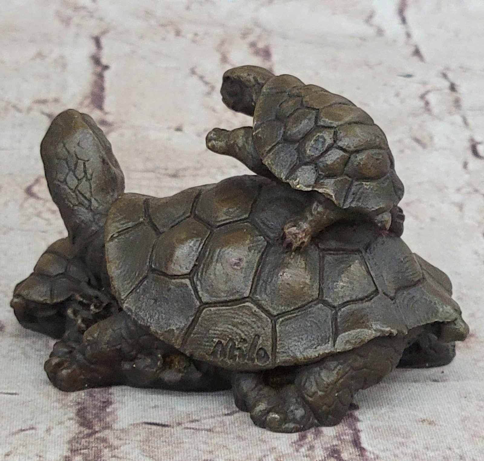 Handcrafted bronze sculpture SALE Collectible Tortoise Turtle Snapping Vienna