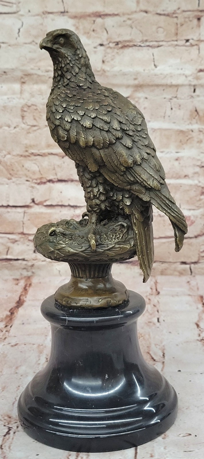 BRONZE Eagle Hawk Falcon Osprey Garden Park Zoo Statue Marble Base Figure Sale