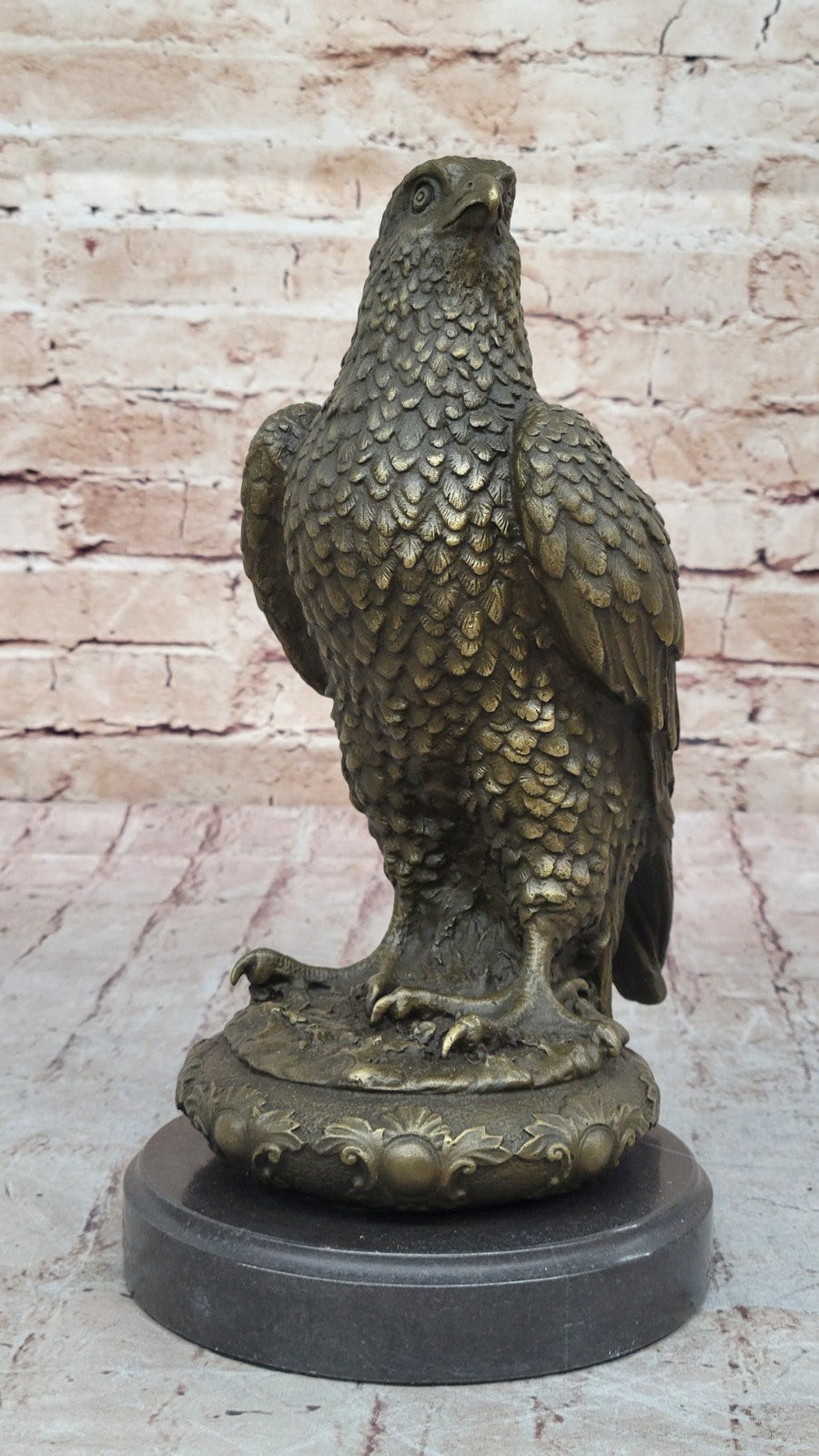 Handcrafted bronze sculpture SALE Pa Bald American Marble Classical Elegant 12"