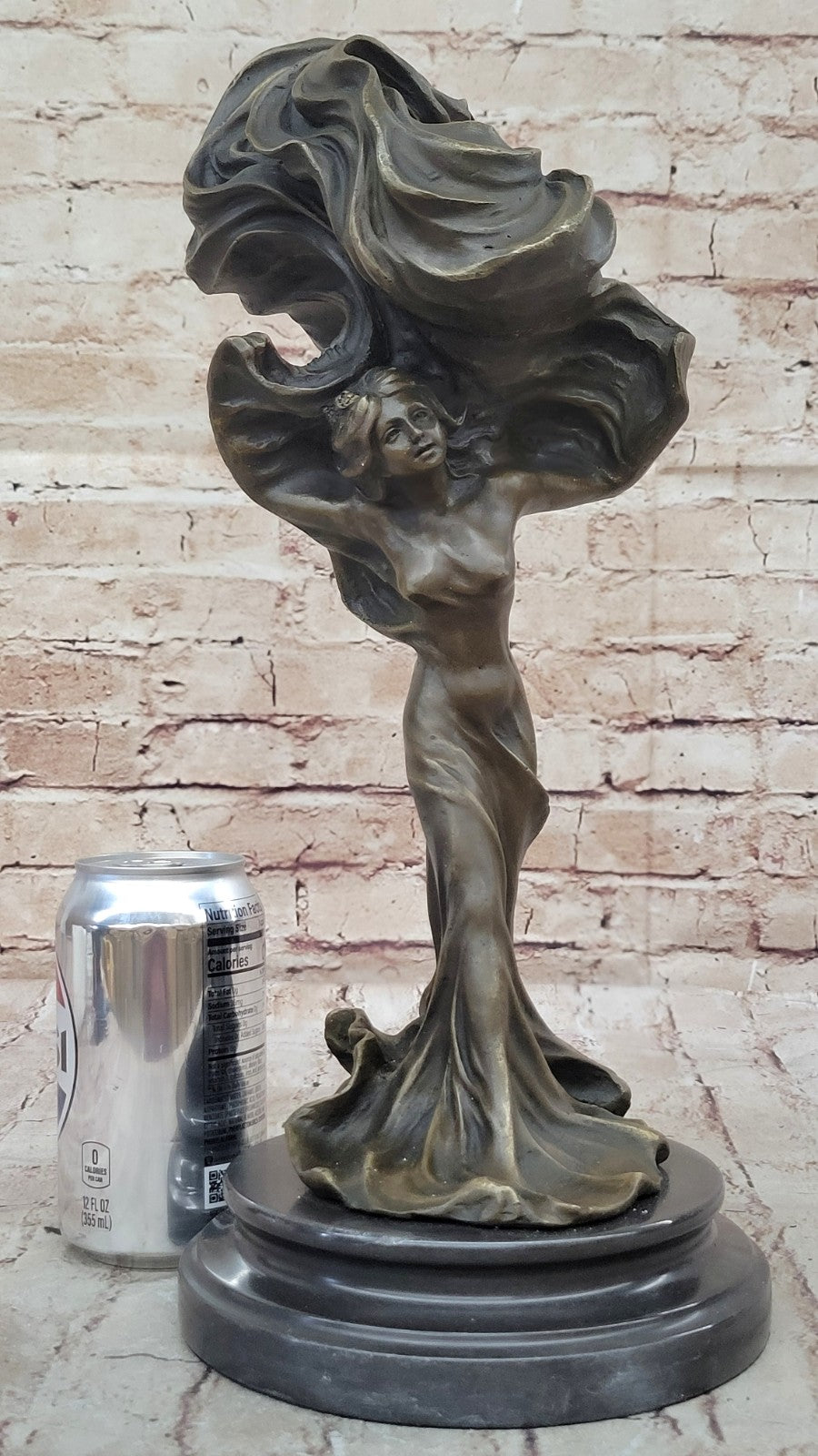 Classic Modern Woman Abstract Style Bronze Marble Base Modern Figure Real