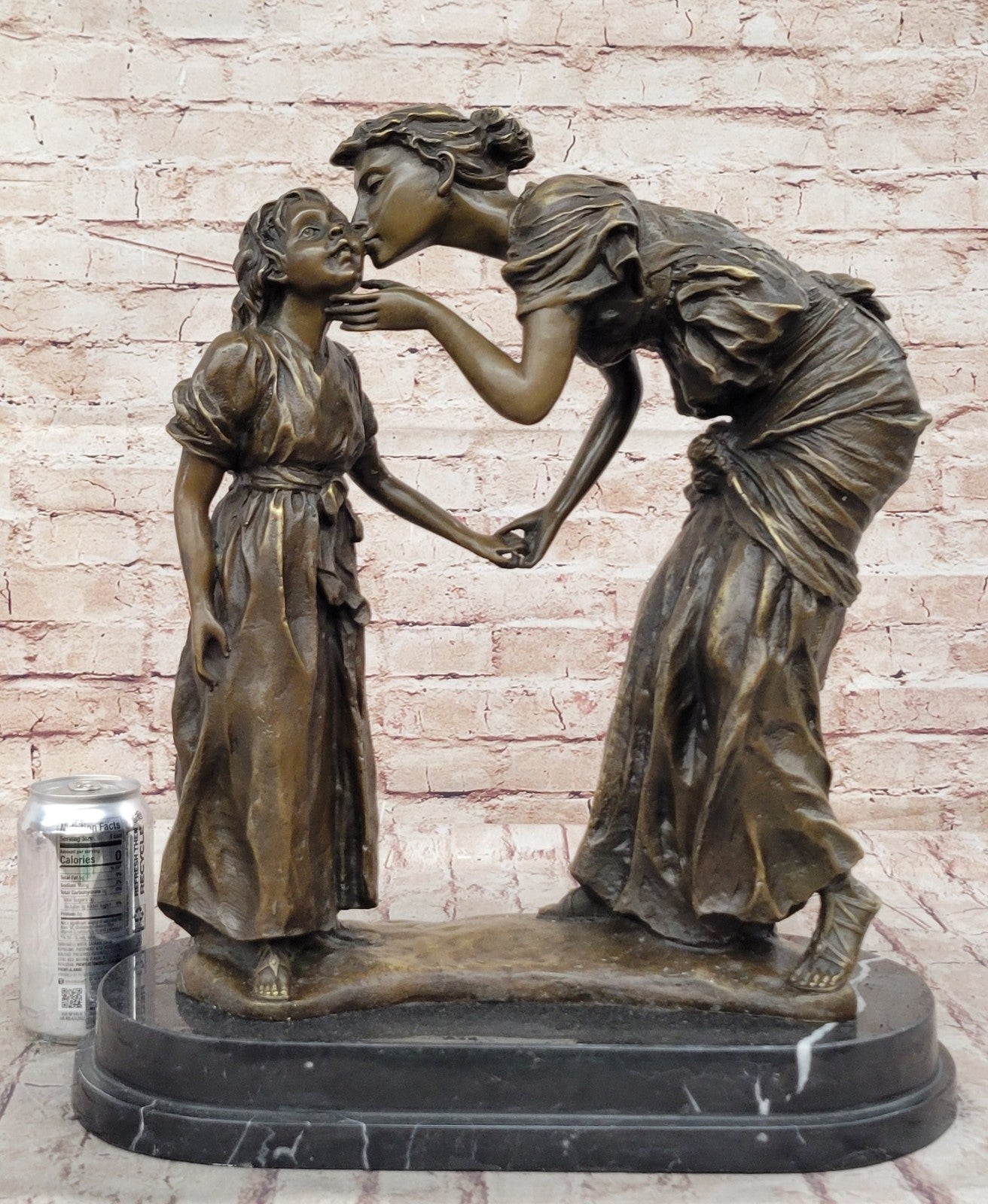 MENE "Mother and Child" ART BRONZE SCULPTURE SIGNED, Collector Decor Sale