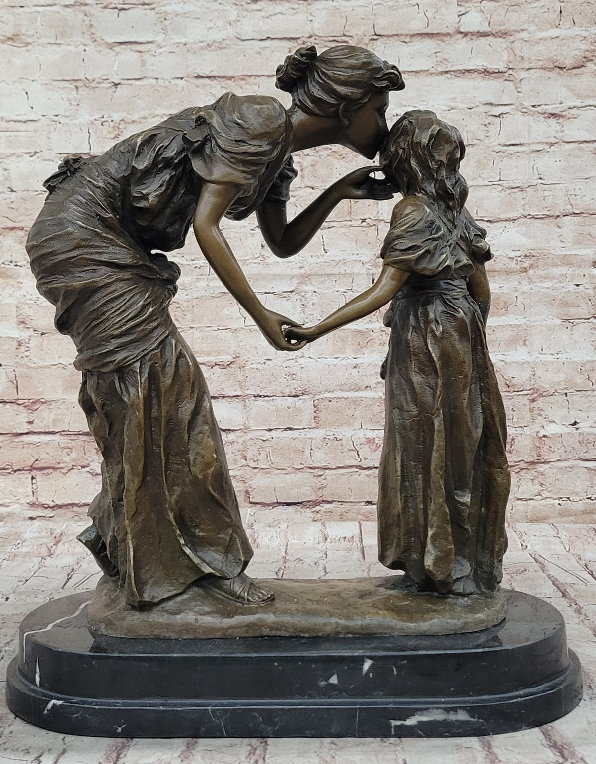 MENE "Mother and Child" ART BRONZE SCULPTURE SIGNED, Collector Decor Sale