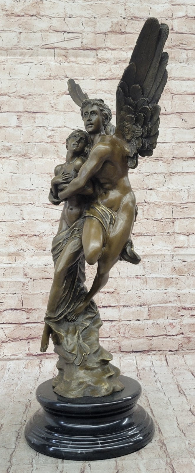 Bronze Sculpture Erotic Art Deco Cupid and Psyche by ~Moreau~ Hand Made Figure