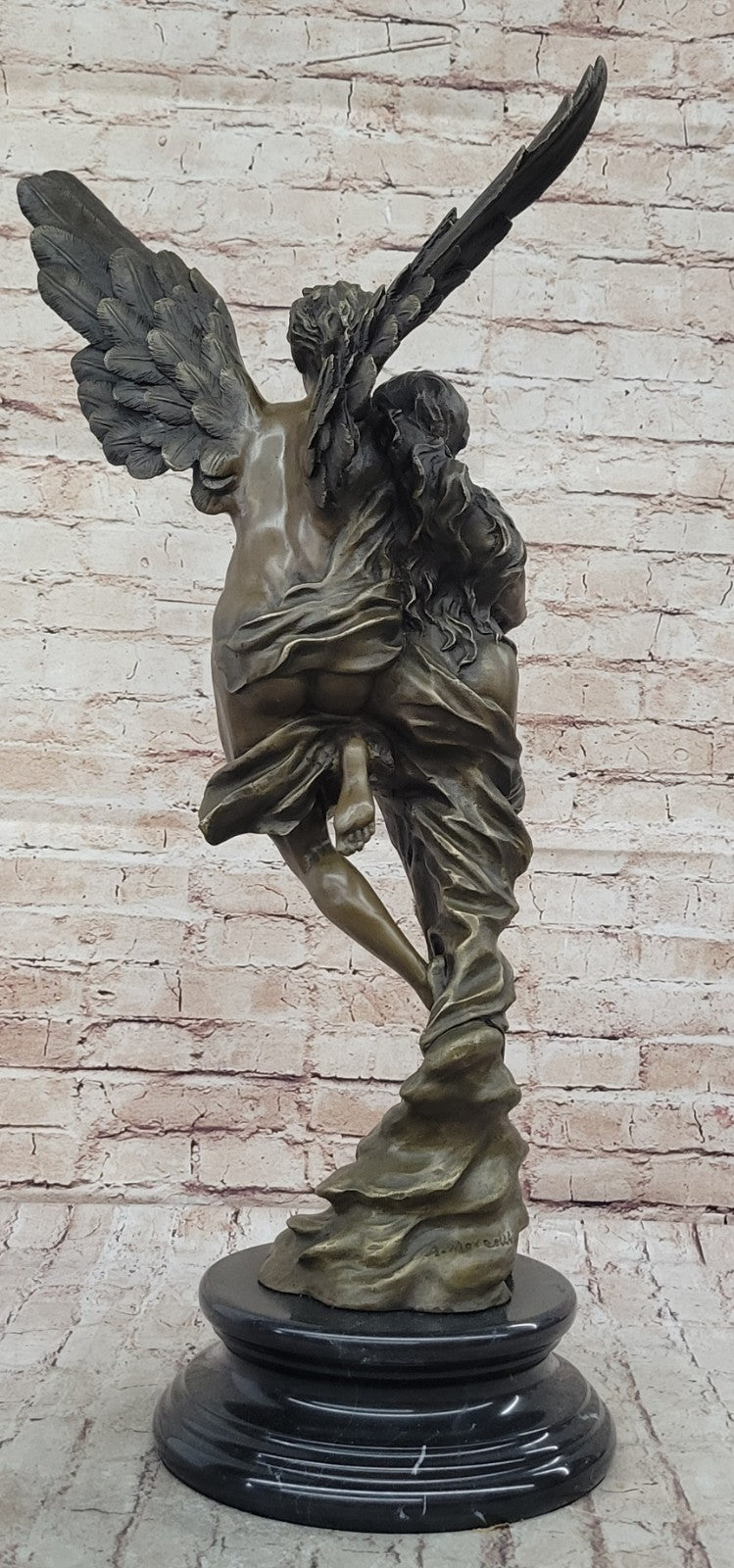 Bronze Sculpture Erotic Art Deco Cupid and Psyche by ~Moreau~ Hand Made Figure