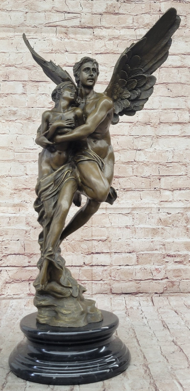 Bronze Sculpture Erotic Art Deco Cupid and Psyche by ~Moreau~ Hand Made Figure
