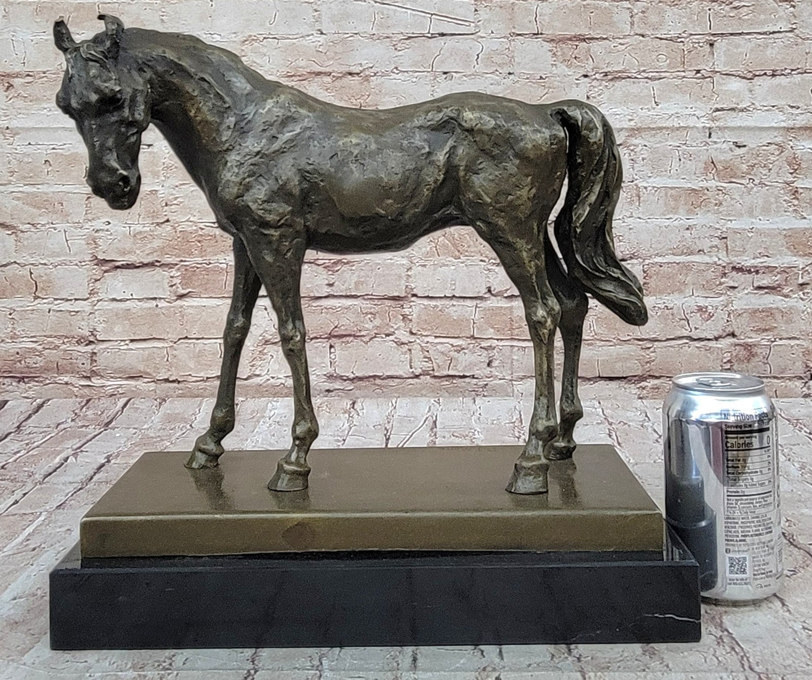 HUGE SIGNED MENE PURE BRONZE HORSE STATUE SCUPLTURE MARBLE FIGURINE 23 LBS DECOR