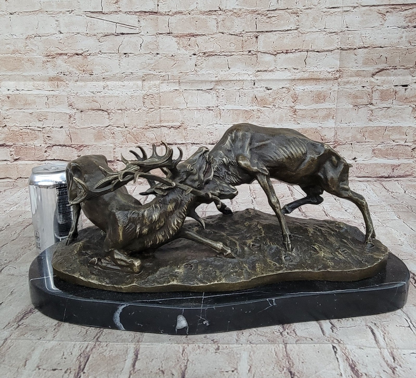 Bronze Marble Statue Elk Deer Stag Ranch Hunting Lodge Hot Cast Hand Made Figure