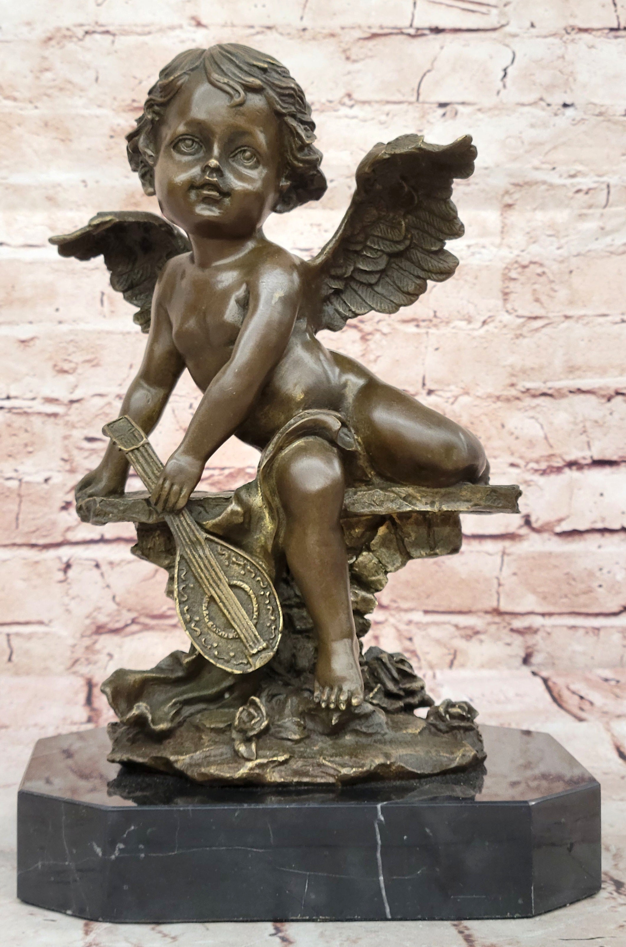 Bronze sculpture, "Cupid". Inspired by models by Auguste Louis Mathurin Moreau.