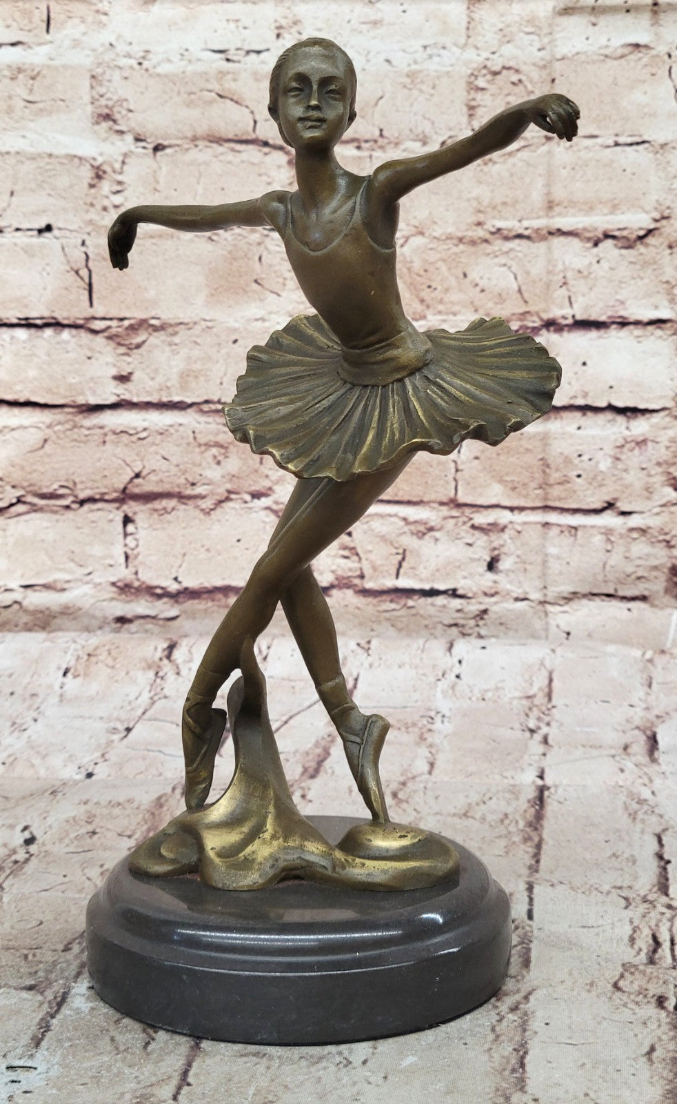 Handcrafted bronze sculpture SALE Marble Deco Nouveau Art Ballerina Prima