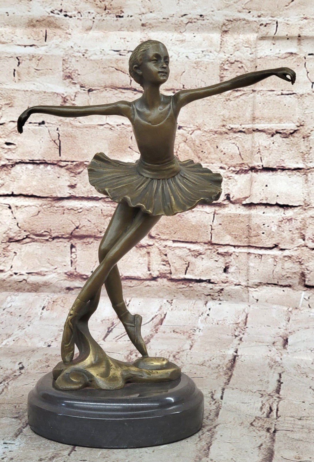 Handcrafted bronze sculpture SALE Marble Deco Nouveau Art Ballerina Prima