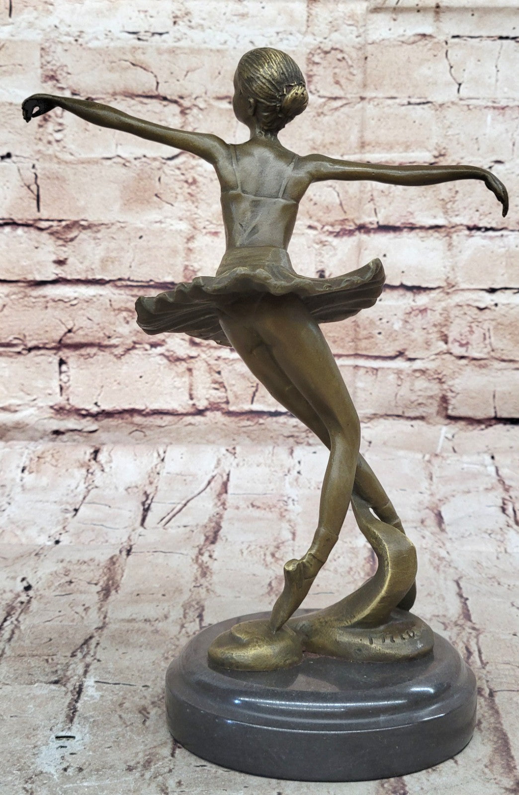 Handcrafted bronze sculpture SALE Marble Deco Nouveau Art Ballerina Prima