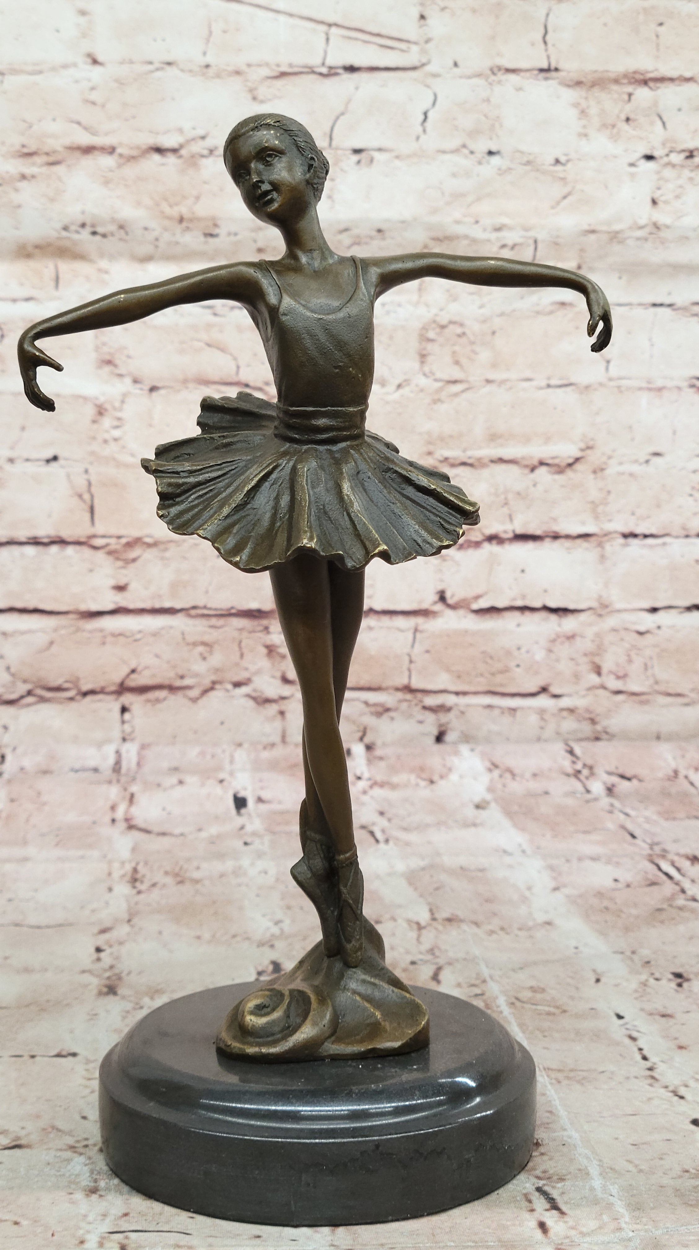 Bronze Statue Home Decor Original Milo Female Dancer Ballet Brown Ballerina