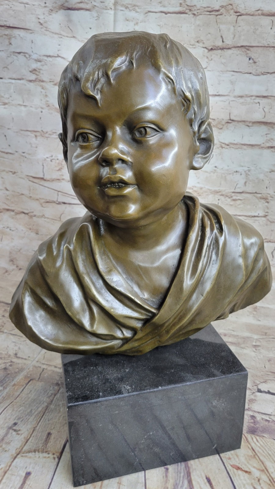 Kunst & Ambiente Art Nouveau Bronze Bust of a Boy – Signed Nick – Buy Now for Timeless Elegance