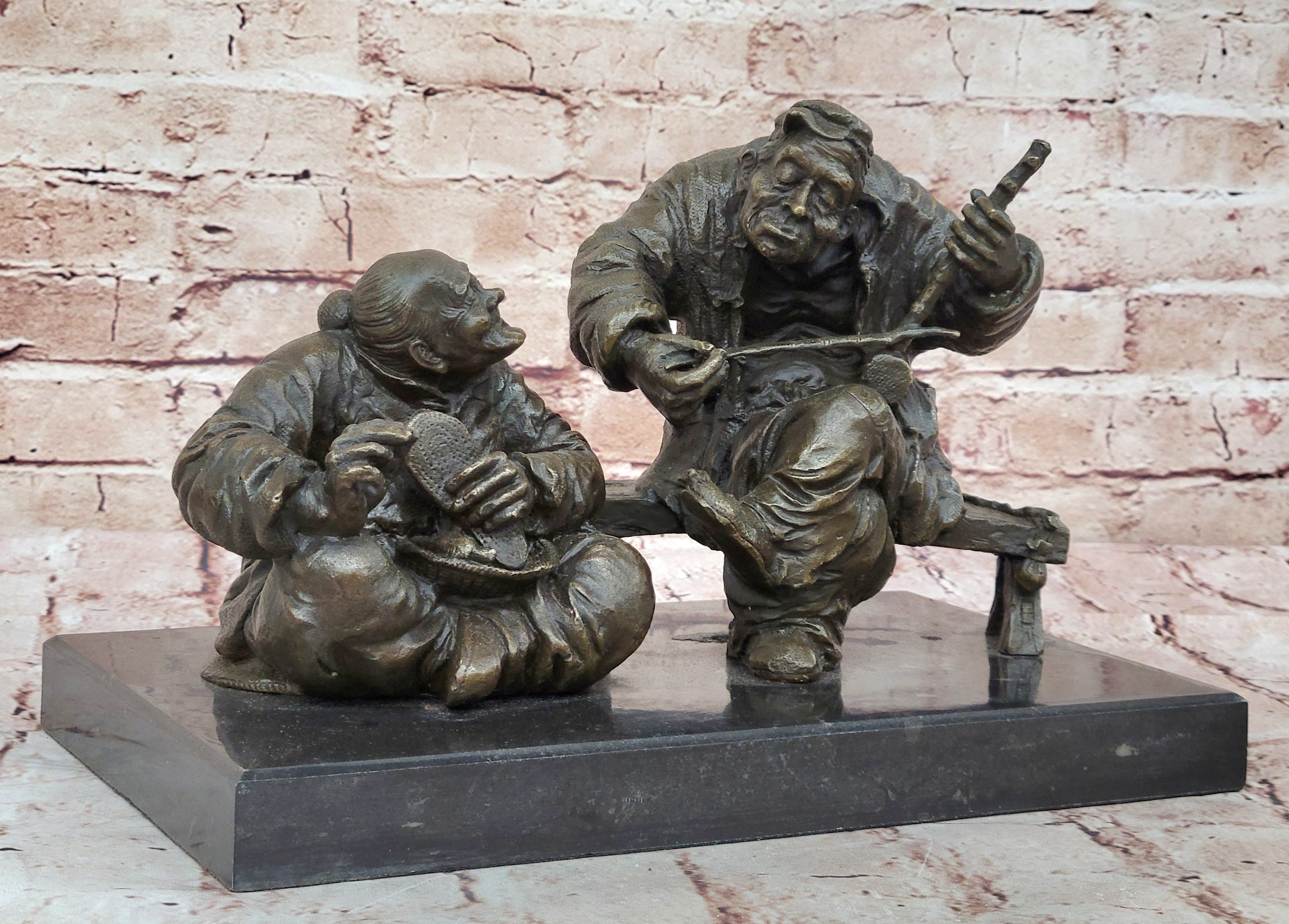 Milo Signed Bronze Sculpture Statue Jazz Musicians Abstract Mid Century Artwork