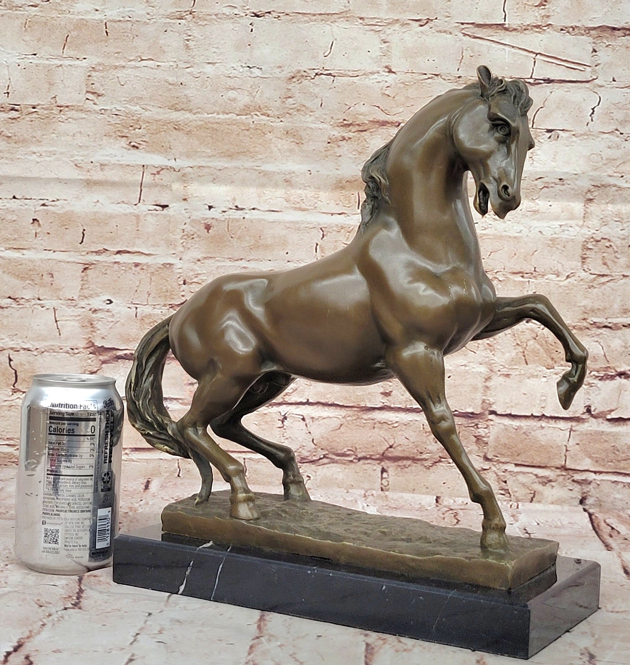 Bronze Sculpture Statue of Horse Stallion Signed Milo Equestrian Home Figurine