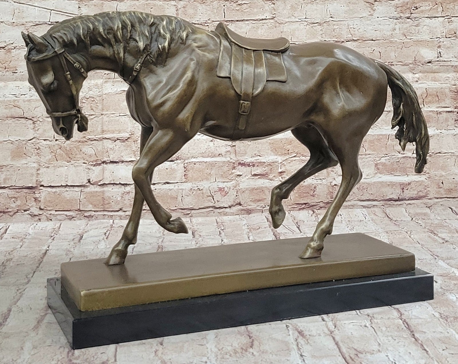 Handcrafted bronze sculpture SALE Farm Scene Nativity Burro Donkey Mini Marble