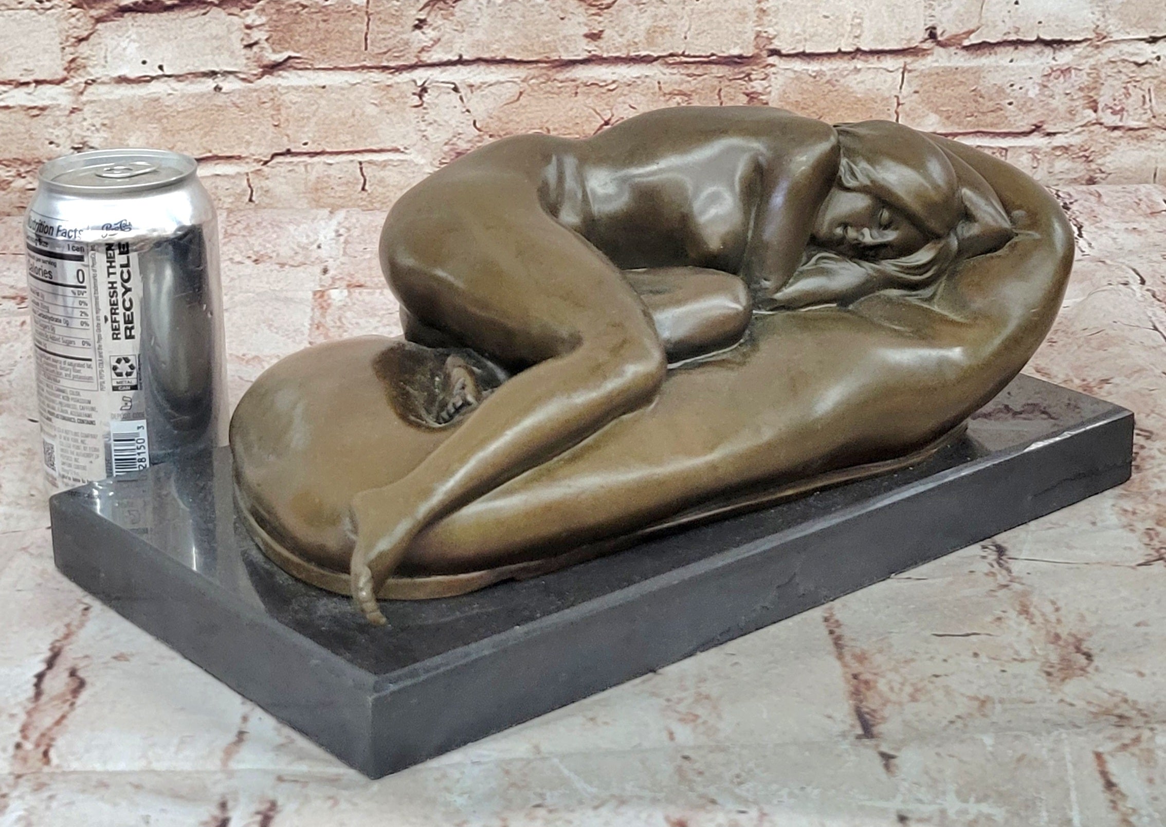 Milo Sleeping Girl Bronze Sculpture Statue Handmade Erotic Figurine Artwork