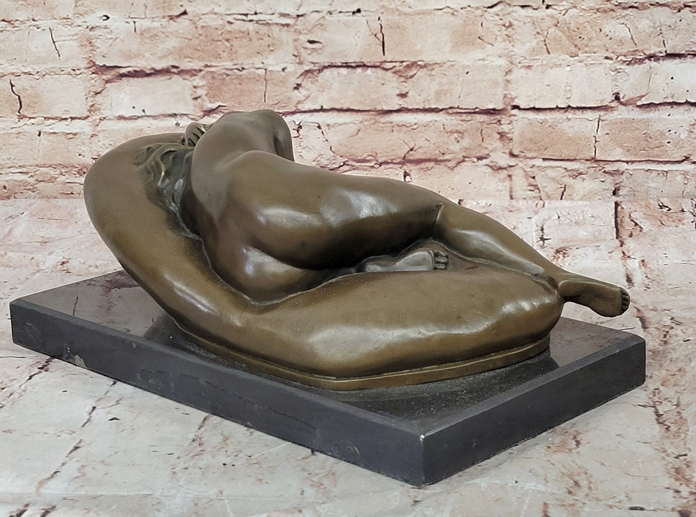 Milo Sleeping Girl Bronze Sculpture Statue Handmade Erotic Figurine Artwork